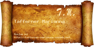 Tafferner Marianna névjegykártya